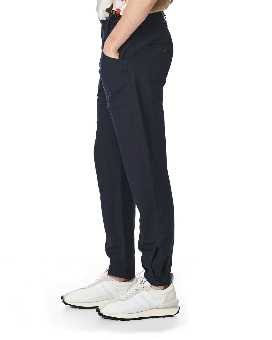 Hombres | Pantalones | Lanvin | Slim Fit Trousers Navy