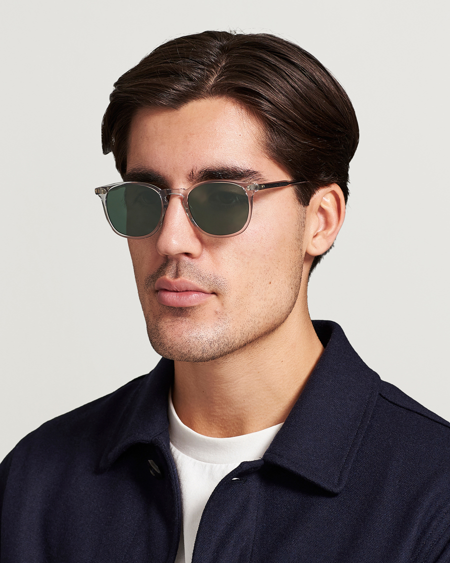 Hombres | Gafas de sol D-frame | Garrett Leight | Kinney 49 Sunglasses Transparent/Green