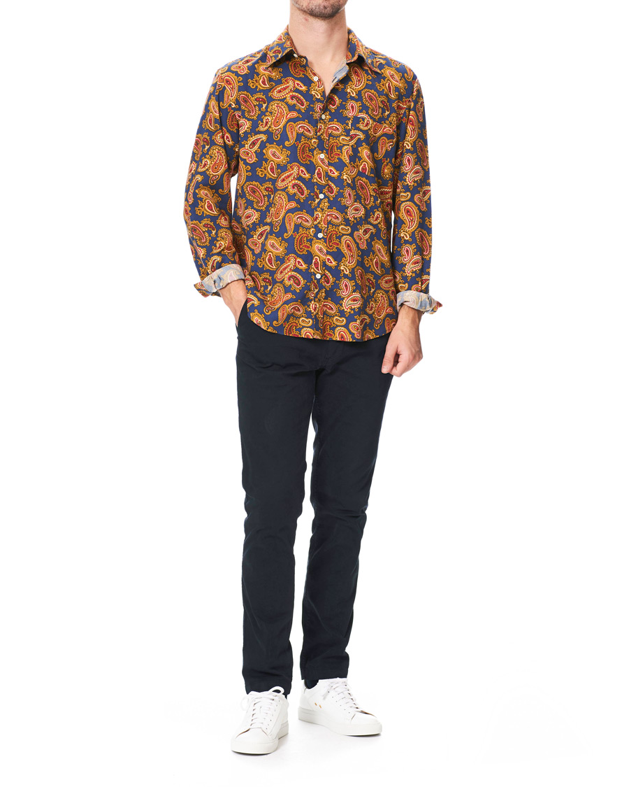 Hombres | Camisas | GANT | Luke Edward Hall Town Paisley Shirt College Blue