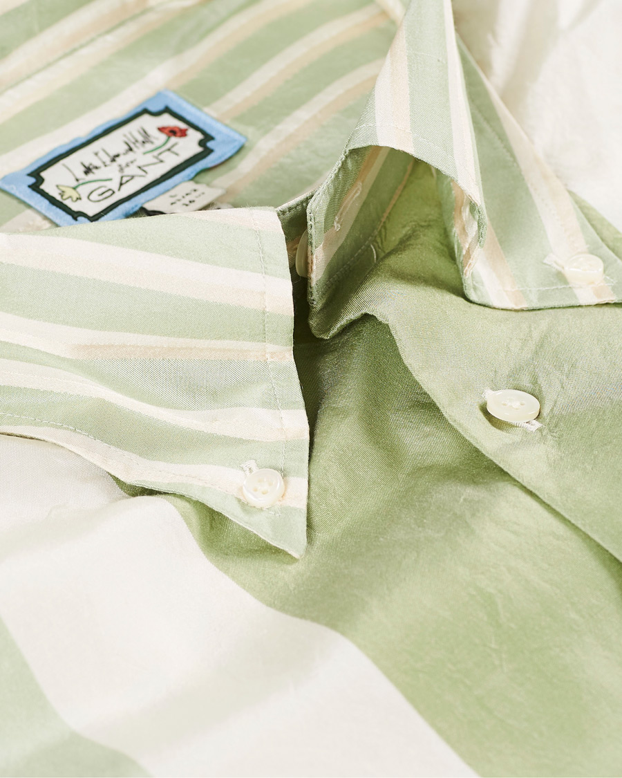 Hombres | Camisas | GANT | Luke Edward Hall Silk Stripe Shirt Pepermint