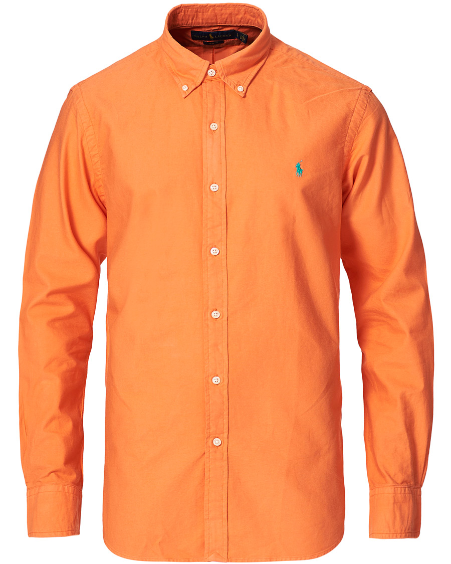 Hombres | Camisas | Polo Ralph Lauren | Slim Fit Garment Dyed Oxford Shirt Orange