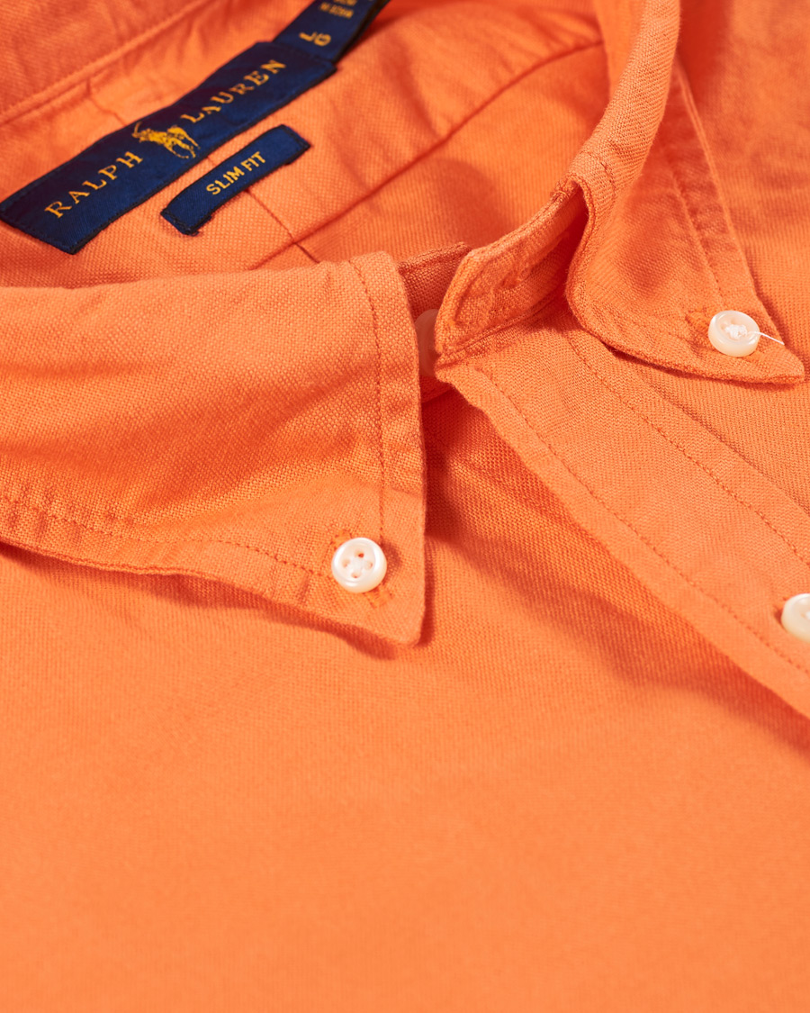 Hombres | Camisas | Polo Ralph Lauren | Slim Fit Garment Dyed Oxford Shirt Orange