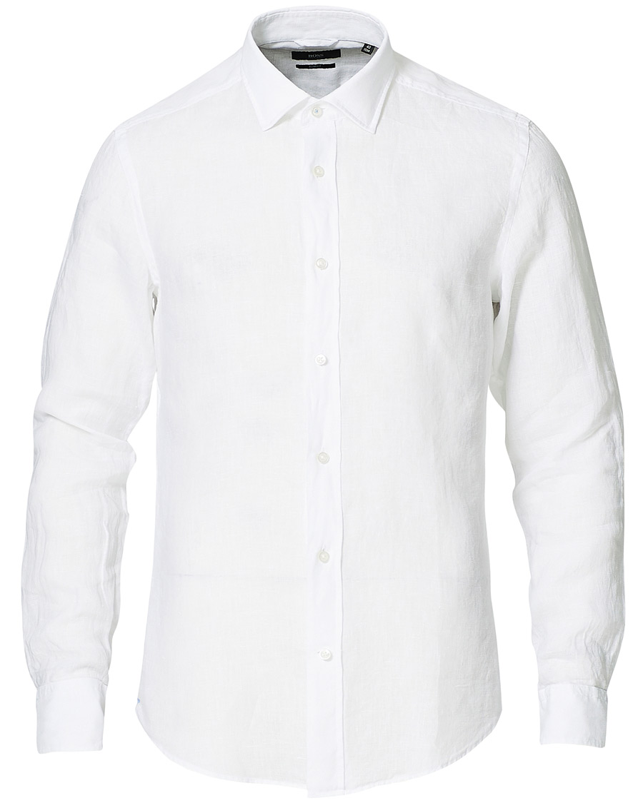 Hombres | Camisas | BOSS BLACK | BOSS Joy Linen Shirt White