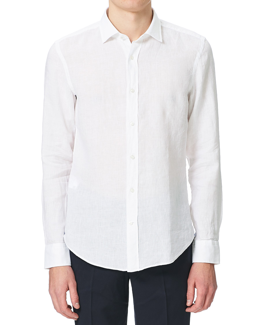 Hombres | Camisas | BOSS BLACK | BOSS Joy Linen Shirt White