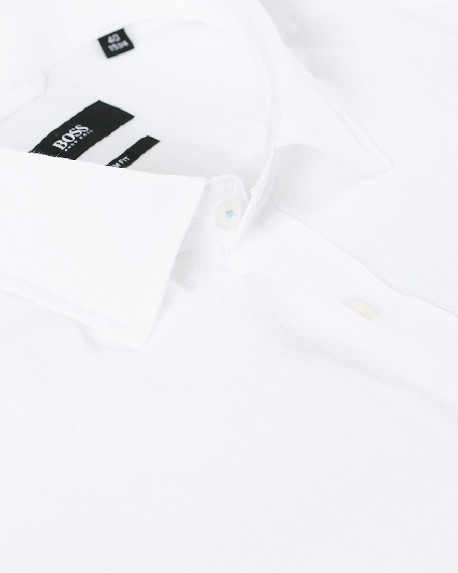 Hombres | Camisas | BOSS BLACK | BOSS Joy Linen Shirt White