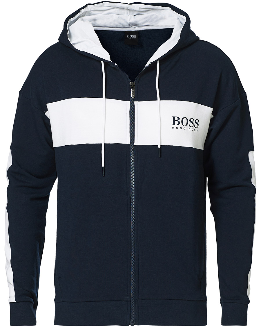 Hombres | Jerséis y prendas de punto | BOSS BLACK | BOSS Full Zip Hoodie Jacket Dark Blue