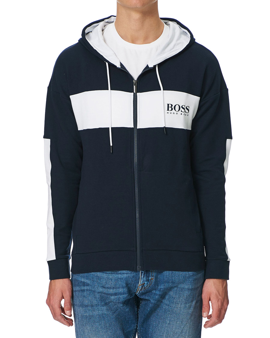 Hombres | Jerséis y prendas de punto | BOSS BLACK | BOSS Full Zip Hoodie Jacket Dark Blue