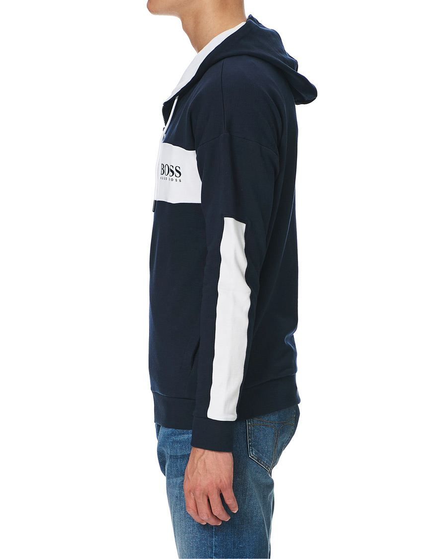 Hombres | Jerséis y prendas de punto | BOSS BLACK | BOSS Full Zip Hoodie Jacket Dark Blue