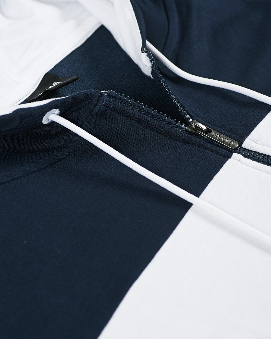 Hombres | Jerséis y prendas de punto | BOSS BLACK | BOSS Full Zip Hoodie Jacket Dark Blue