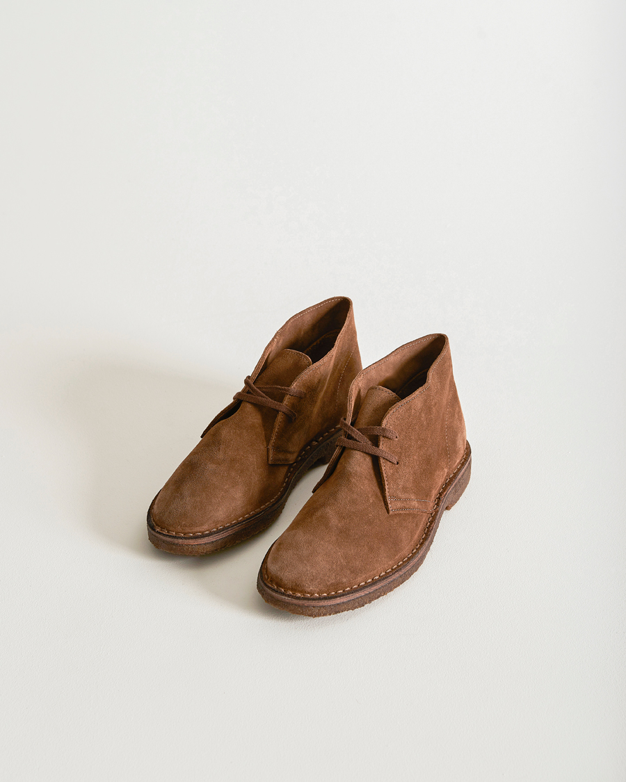 Hombres | Botas | Drake's | Clifford Suede Desert Boots Light Brown