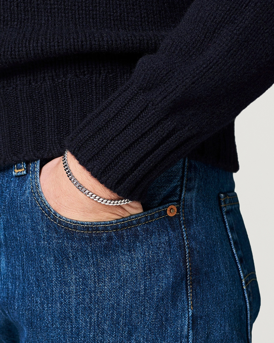 Hombres | Joyas | Tom Wood | Curb Bracelet L Silver