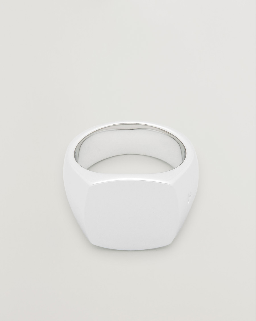 Hombres | Joyas | Tom Wood | Cushion Polished Ring Silver
