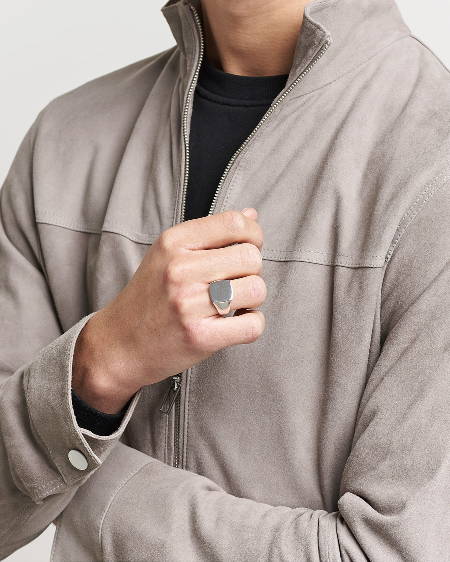 Hombres |  | Tom Wood | Cushion Polished Ring Silver