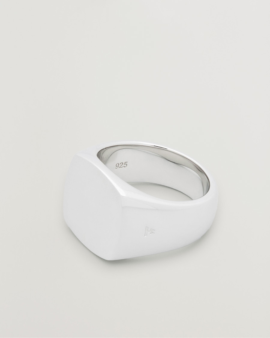 Hombres | Joyas | Tom Wood | Cushion Polished Ring Silver