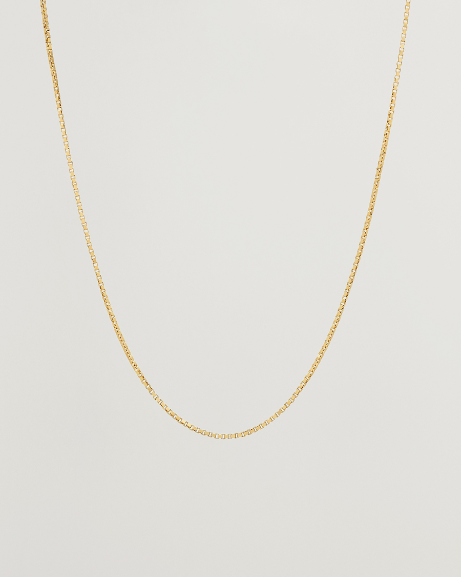 Hombres | Tom Wood Square Chain M Necklace Gold | Tom Wood | Square Chain M Necklace Gold