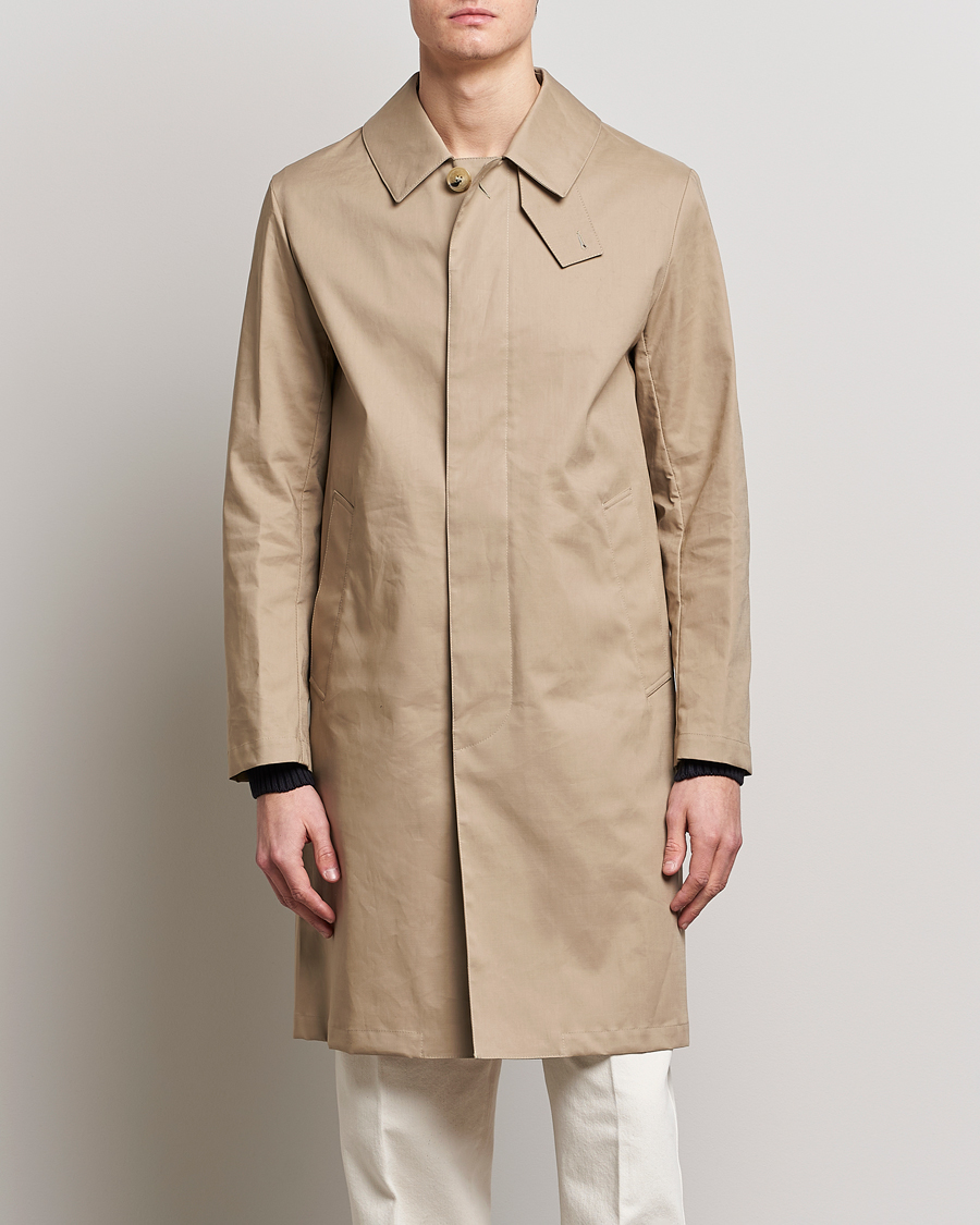 Hombres | Best of British | Mackintosh | Manchester Car Coat Fawn