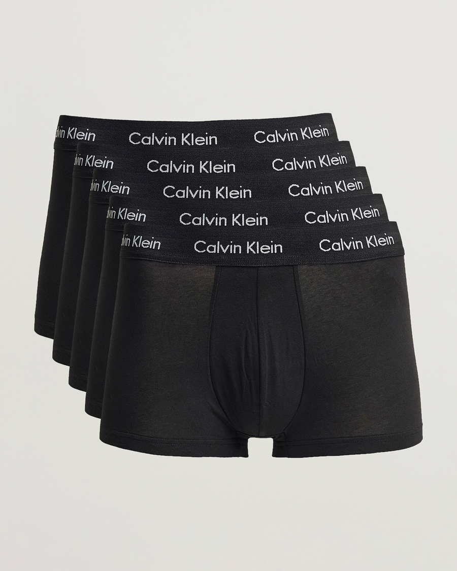 Hombres | Ropa interior y calcetines | Calvin Klein | Cotton Stretch 5-Pack Trunk Black
