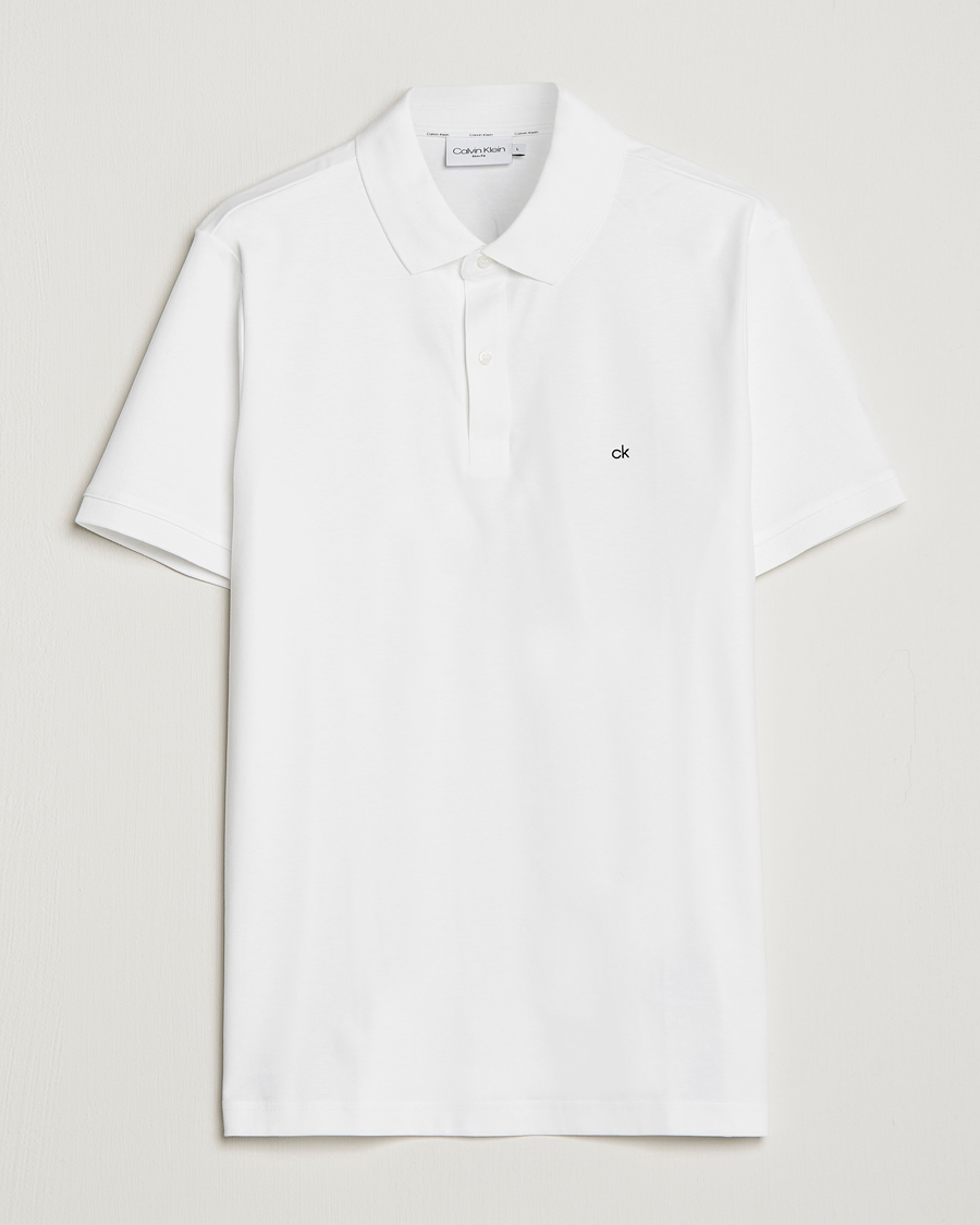 Hombres | Polos | Calvin Klein | Liquid Touch Slim Fit Polo Bright White