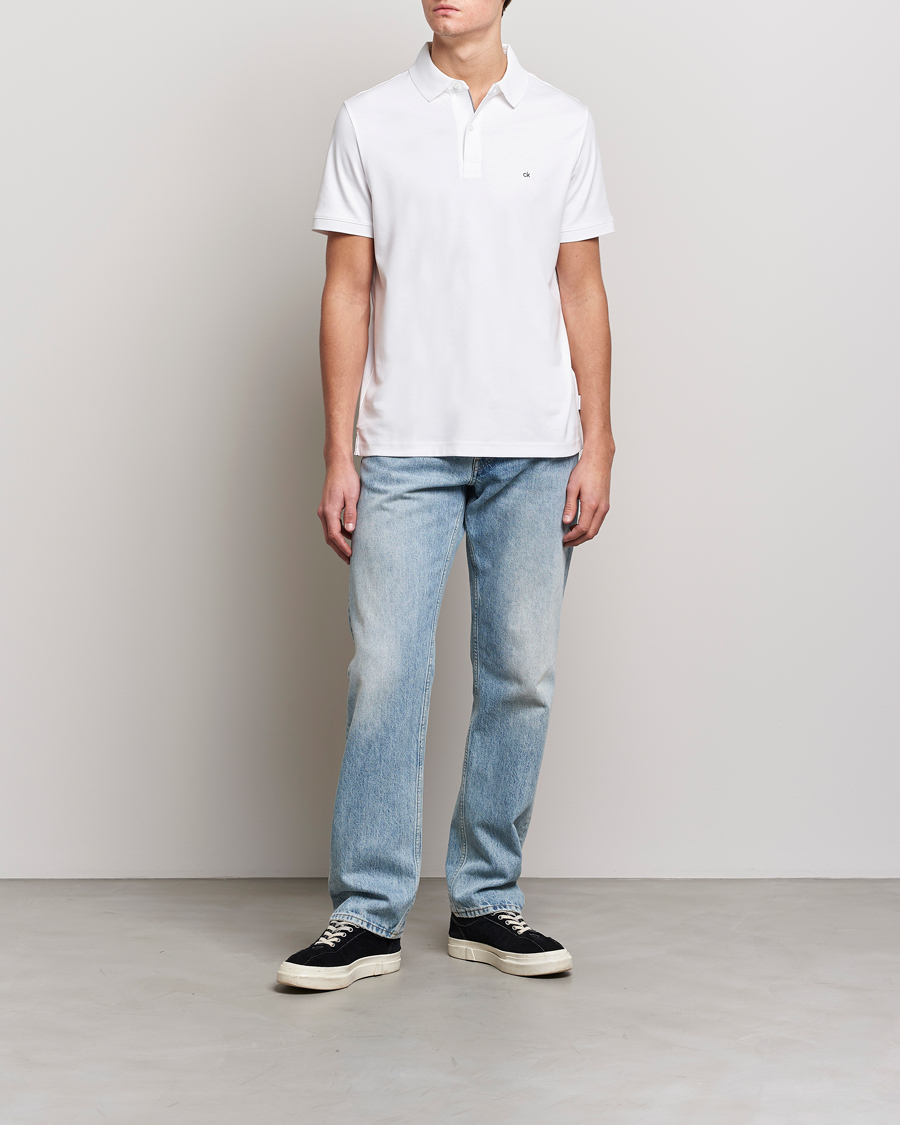 Hombres | Polos | Calvin Klein | Liquid Touch Slim Fit Polo Bright White
