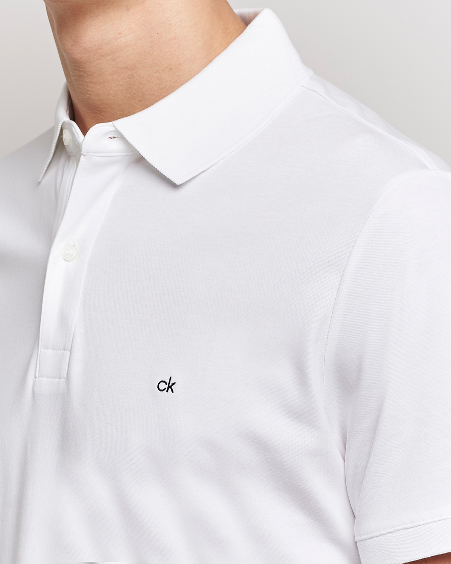 Hombres | Polos | Calvin Klein | Liquid Touch Slim Fit Polo Bright White