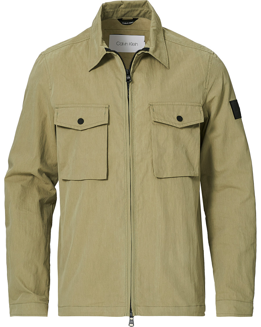Hombres | Calvin Klein Light Shirt Jacket Delta Green | Calvin Klein | Light Shirt Jacket Delta Green