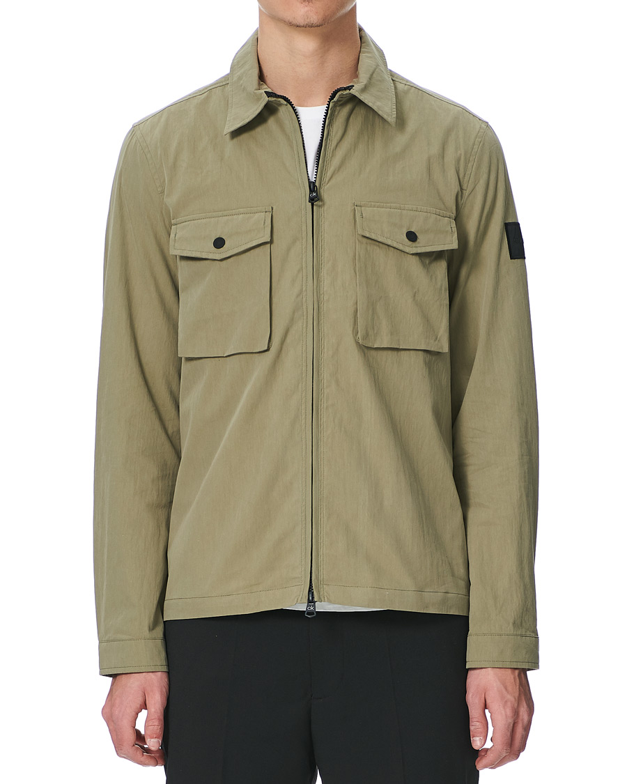 Hombres | Calvin Klein Light Shirt Jacket Delta Green | Calvin Klein | Light Shirt Jacket Delta Green