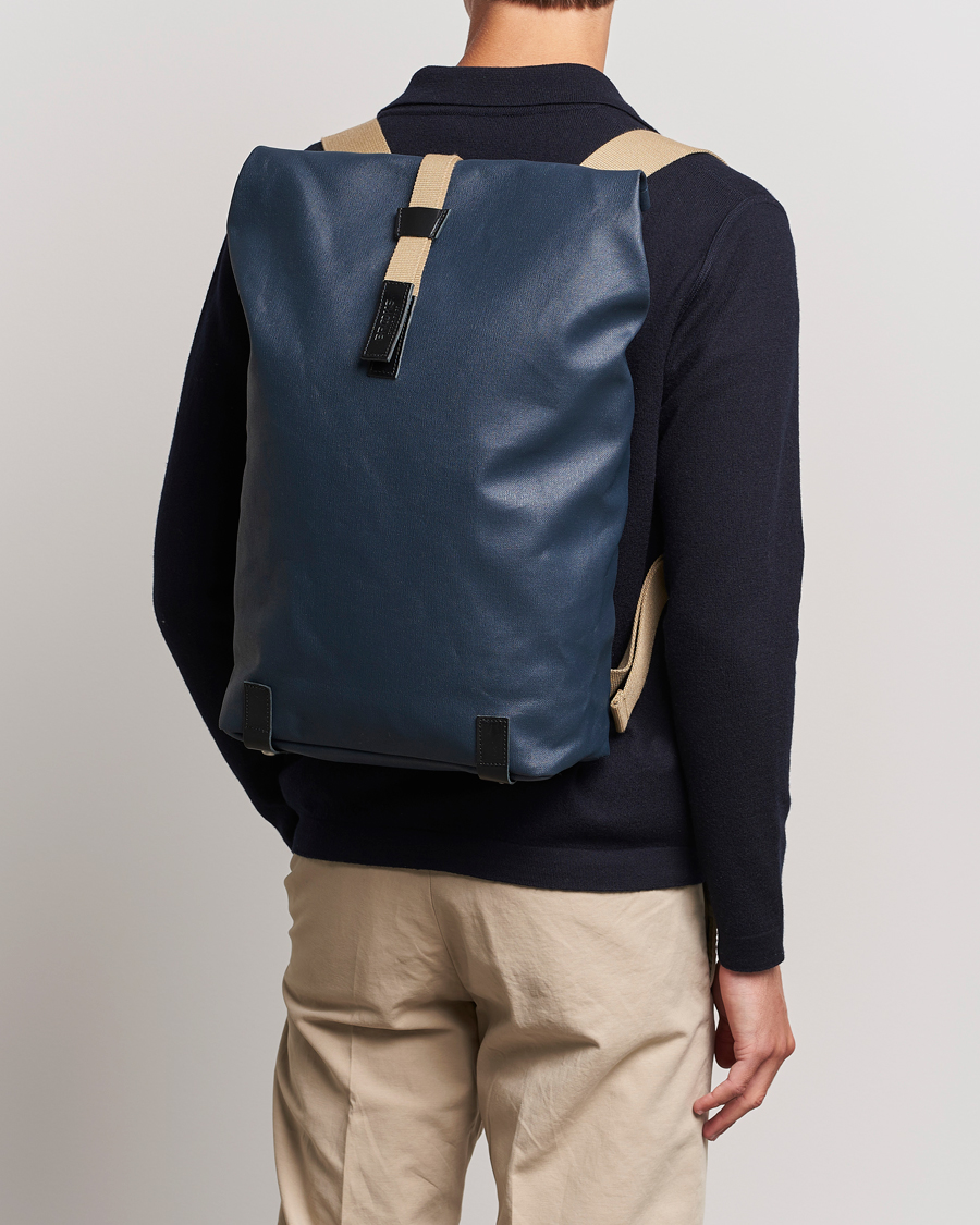 Hombres | Accesorios | Brooks England | Pickwick Cotton Canvas 26L Backpack Dark Blue/Black