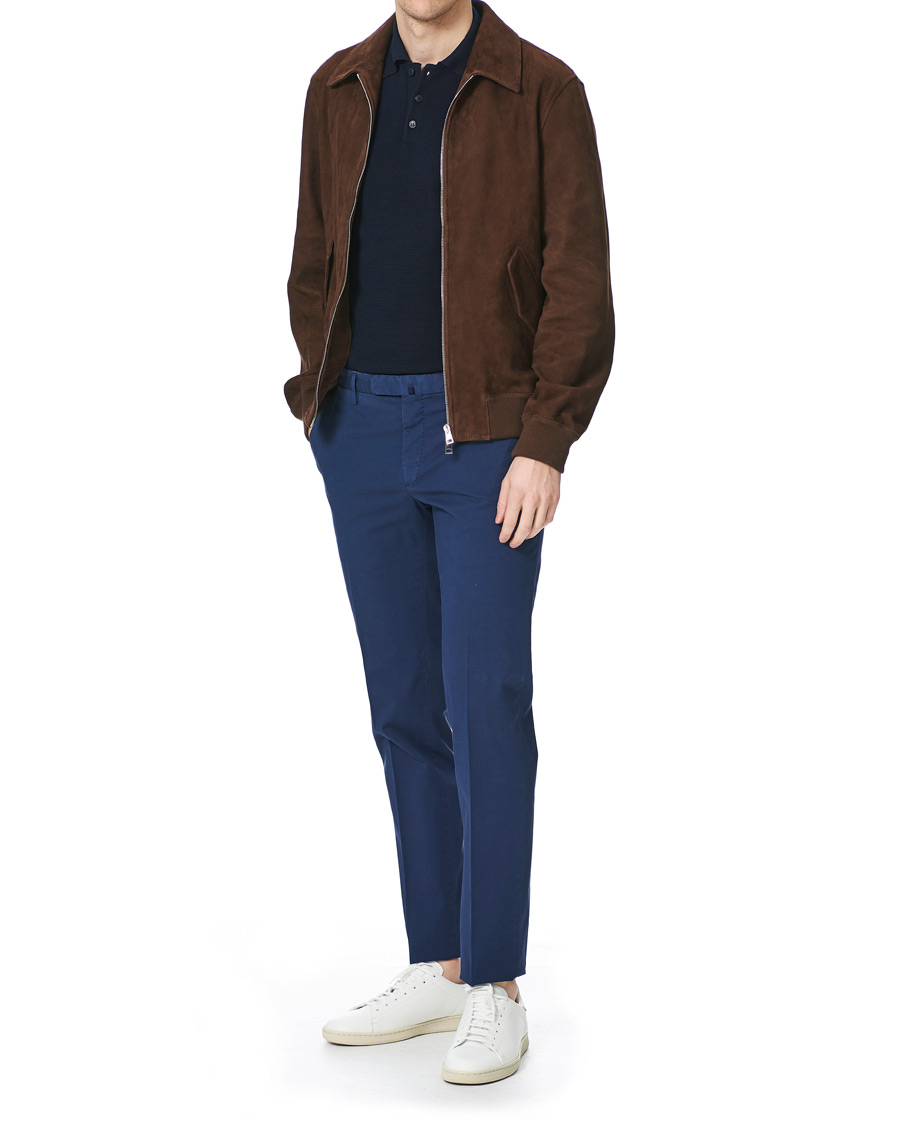 Hombres | Pantalones | Incotex | Slim Fit Stretch Chinos Royal Blue