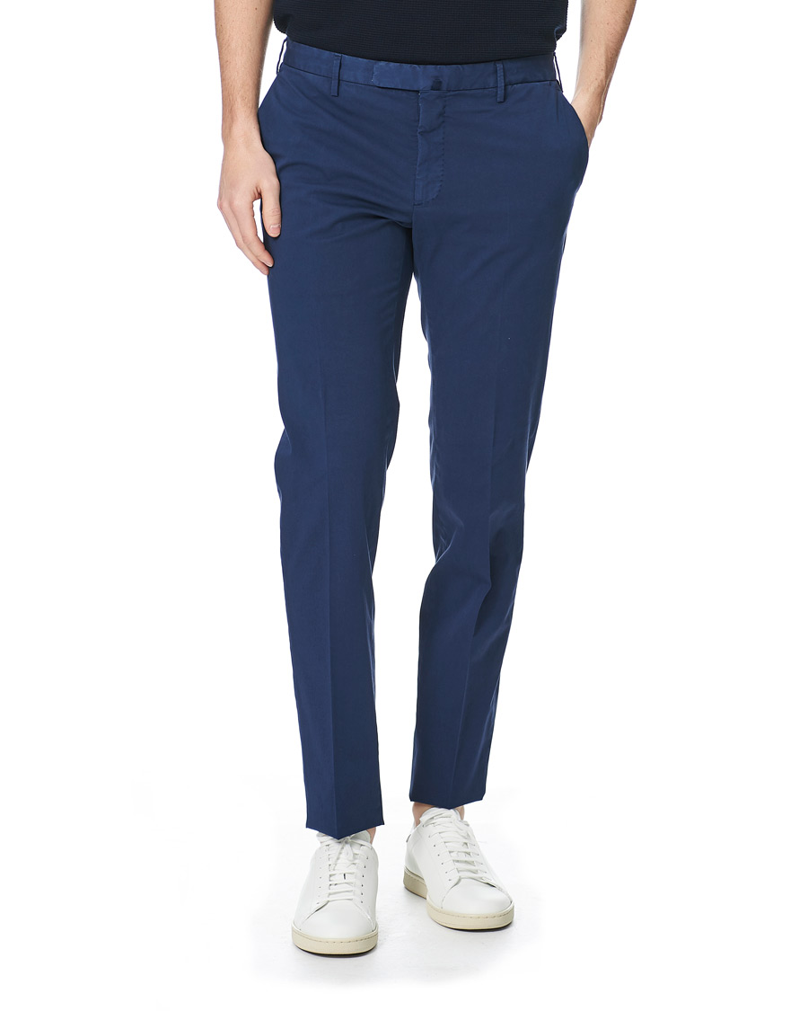 Hombres | Pantalones | Incotex | Slim Fit Stretch Chinos Royal Blue