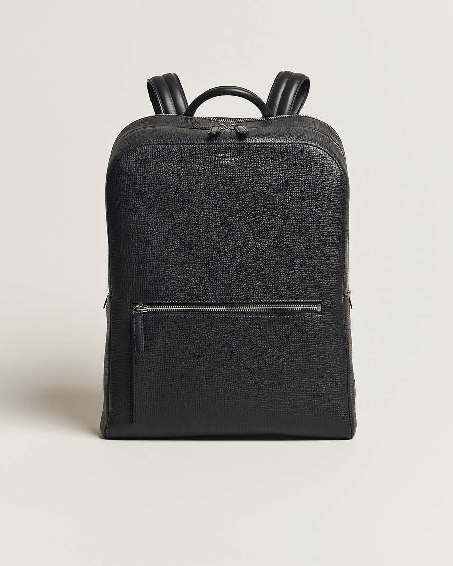 Hombres | Smythson Ludlow Zip Around Backpack Black | Smythson | Ludlow Zip Around Backpack Black
