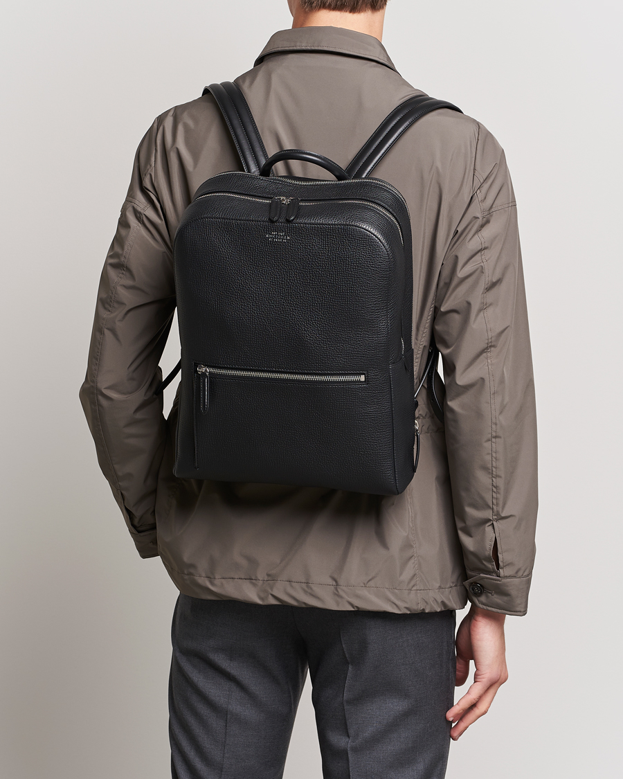 Hombres | Accesorios | Smythson | Ludlow Zip Around Backpack Black