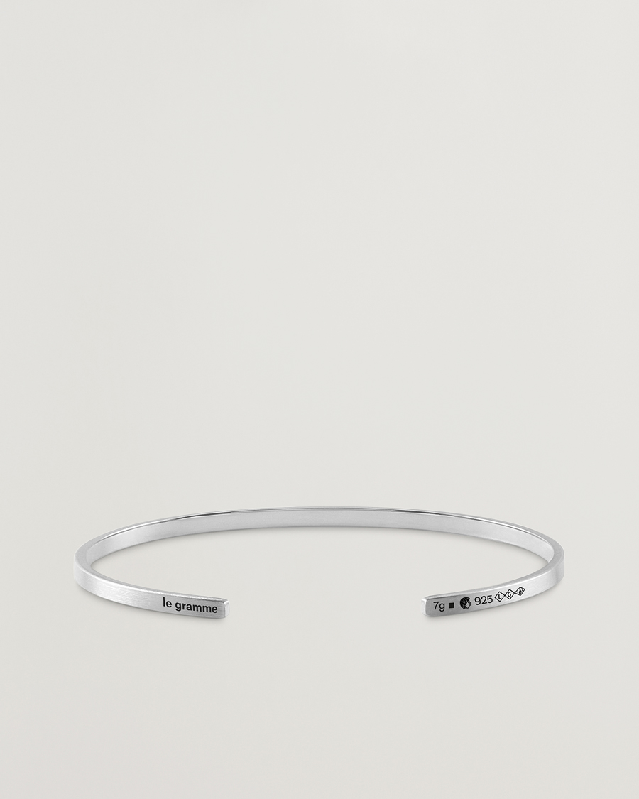 Hombres | Joyas | LE GRAMME | Ribbon Bracelet Brushed Sterling Silver 7g