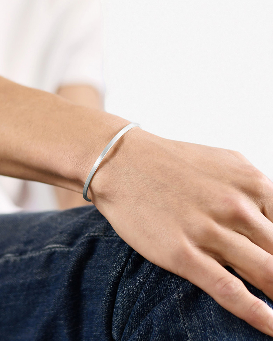 Hombres | Joyas | LE GRAMME | Ribbon Bracelet Brushed Sterling Silver 7g