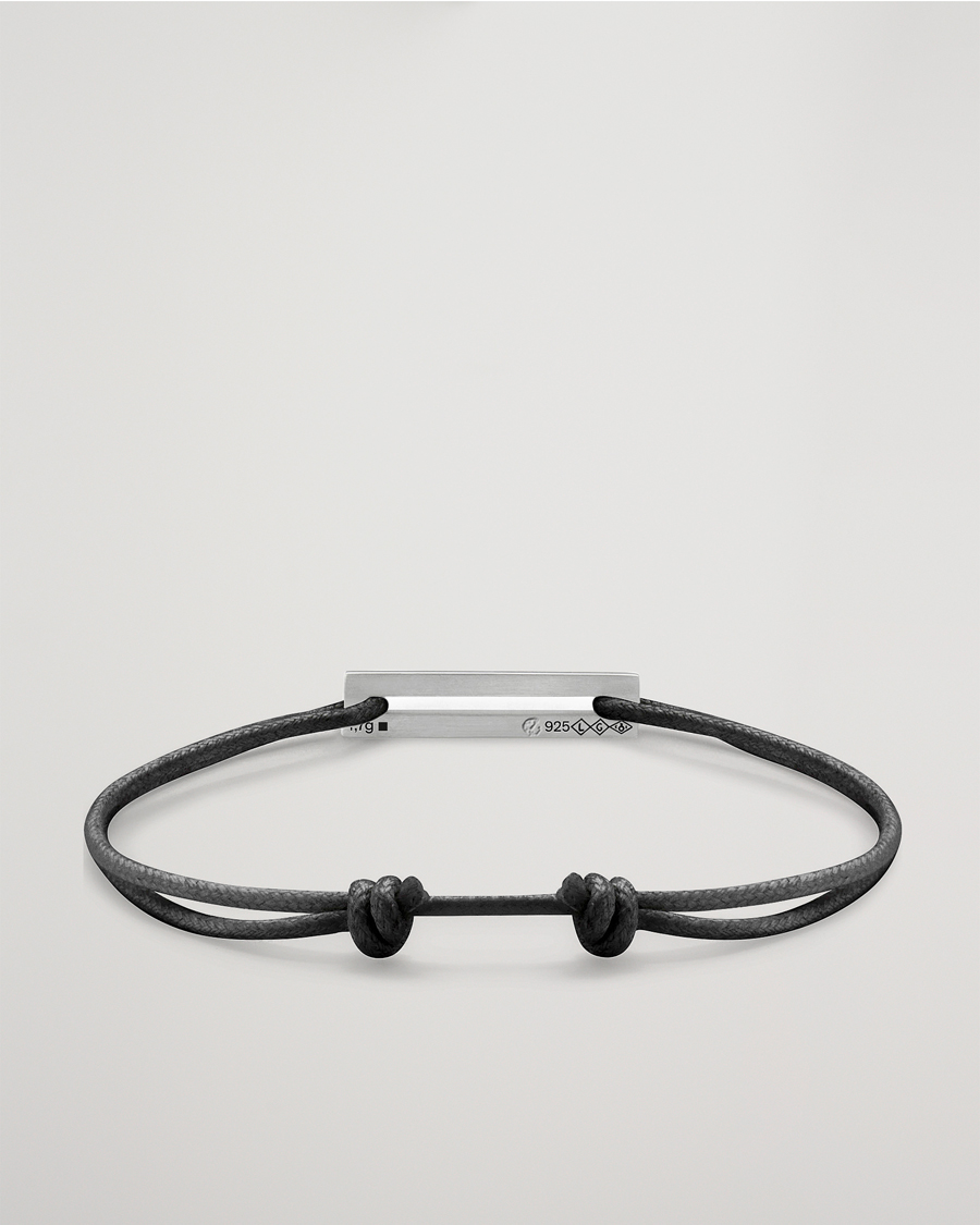 Hombres | Joyas | LE GRAMME | Cord Bracelet Le 17/10 Black/Sterling Silver