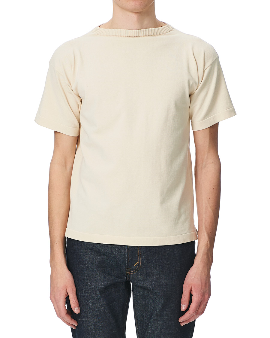 Hombres | Camisetas | Andersen-Andersen | Boatsman Short Sleeve Tee Off White