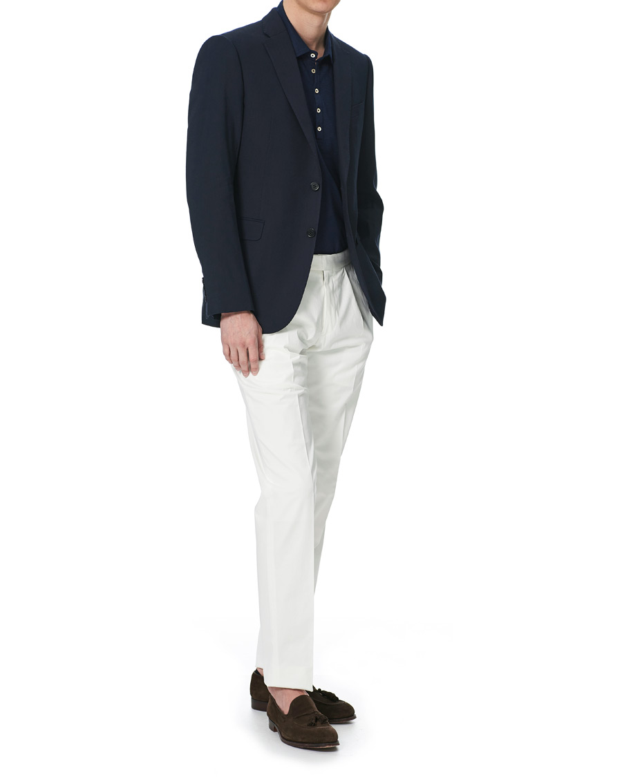 Hombres | Blazers | Emporio Armani | Slim Fit Techno Linen Stretch Blazer Navy