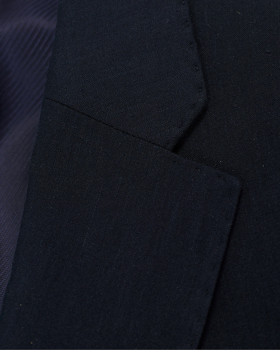 Hombres | Blazers | Emporio Armani | Slim Fit Techno Linen Stretch Blazer Navy