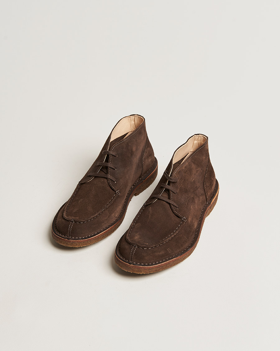 Hombres | Zapatos de ante | Astorflex | Dukeflex Chukka Boot Dark Brown Suede
