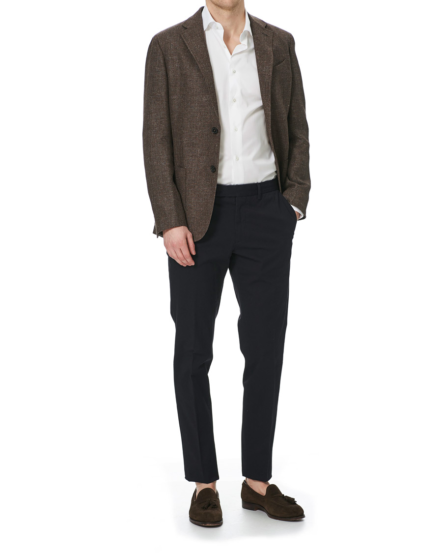 Hombres | Blazers | Ermenegildo Zegna | Unconstructed Linen Blazer Brown