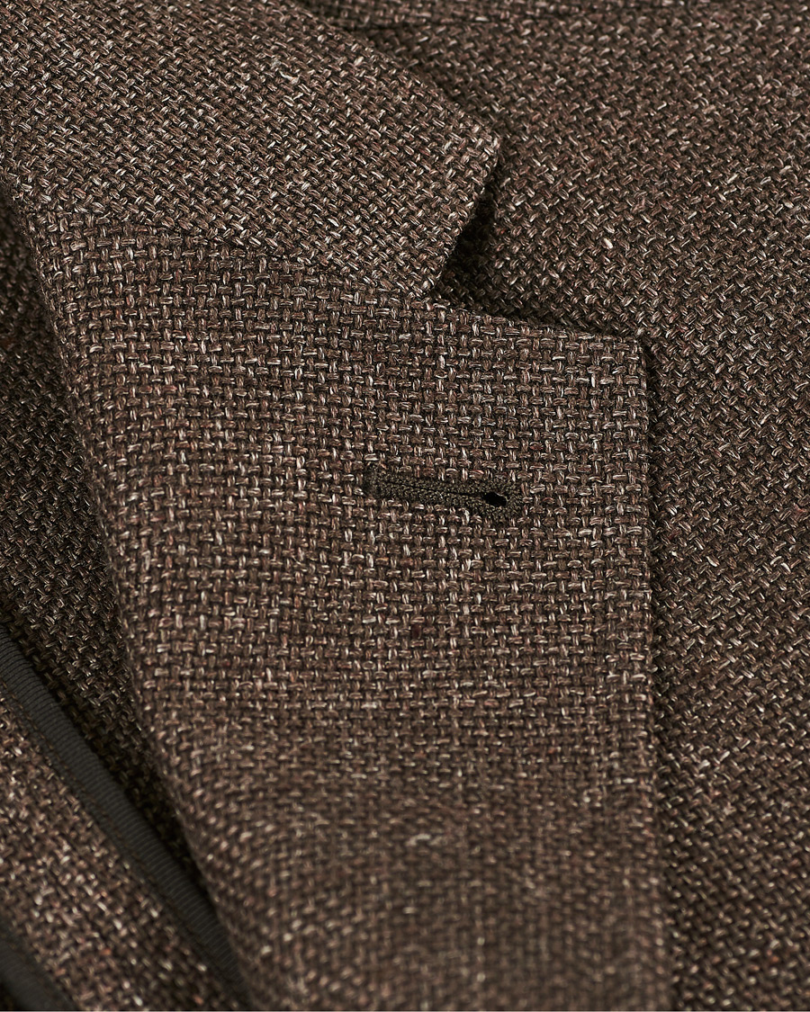 Hombres | Blazers | Ermenegildo Zegna | Unconstructed Linen Blazer Brown