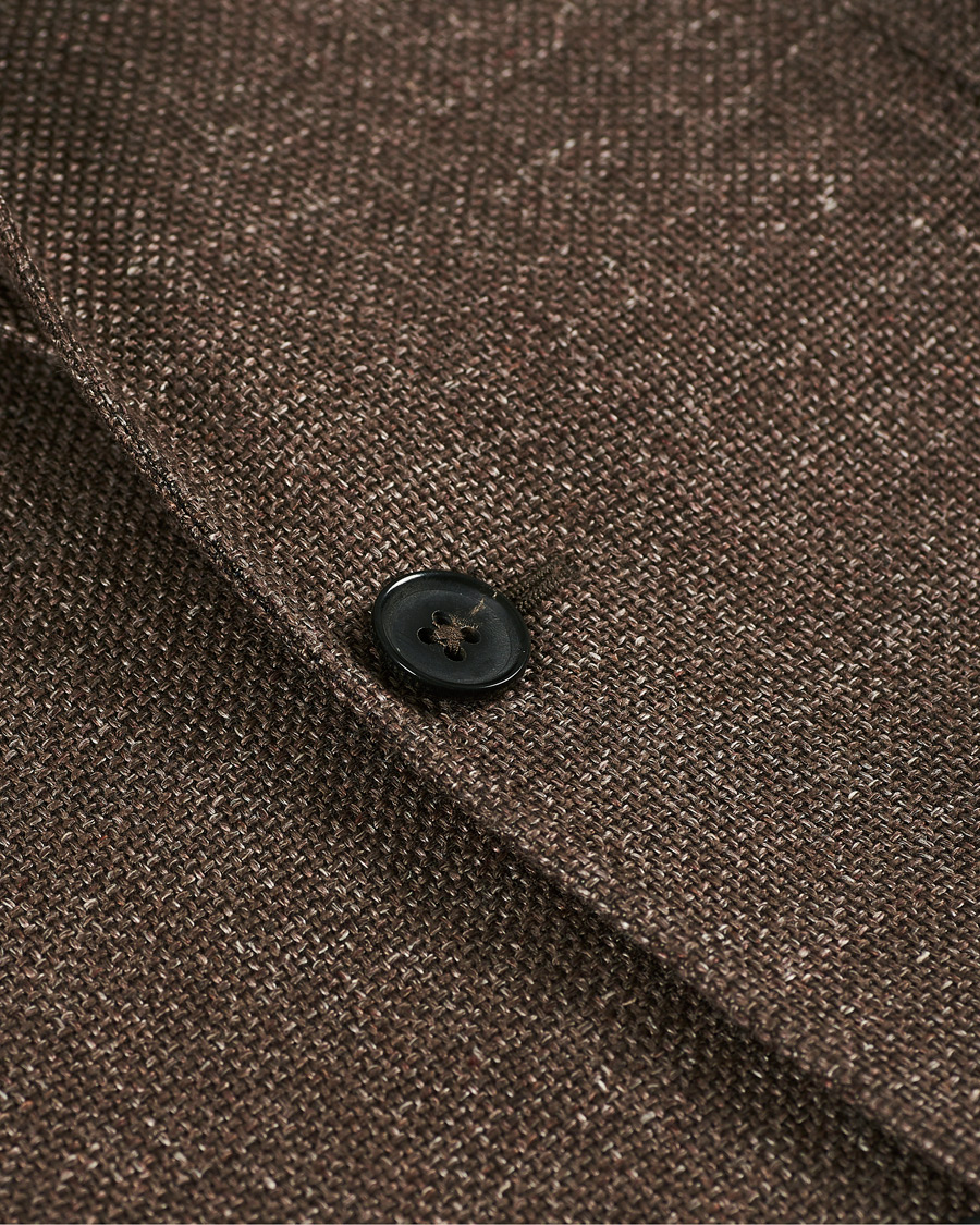 Hombres | Blazers | Ermenegildo Zegna | Unconstructed Linen Blazer Brown