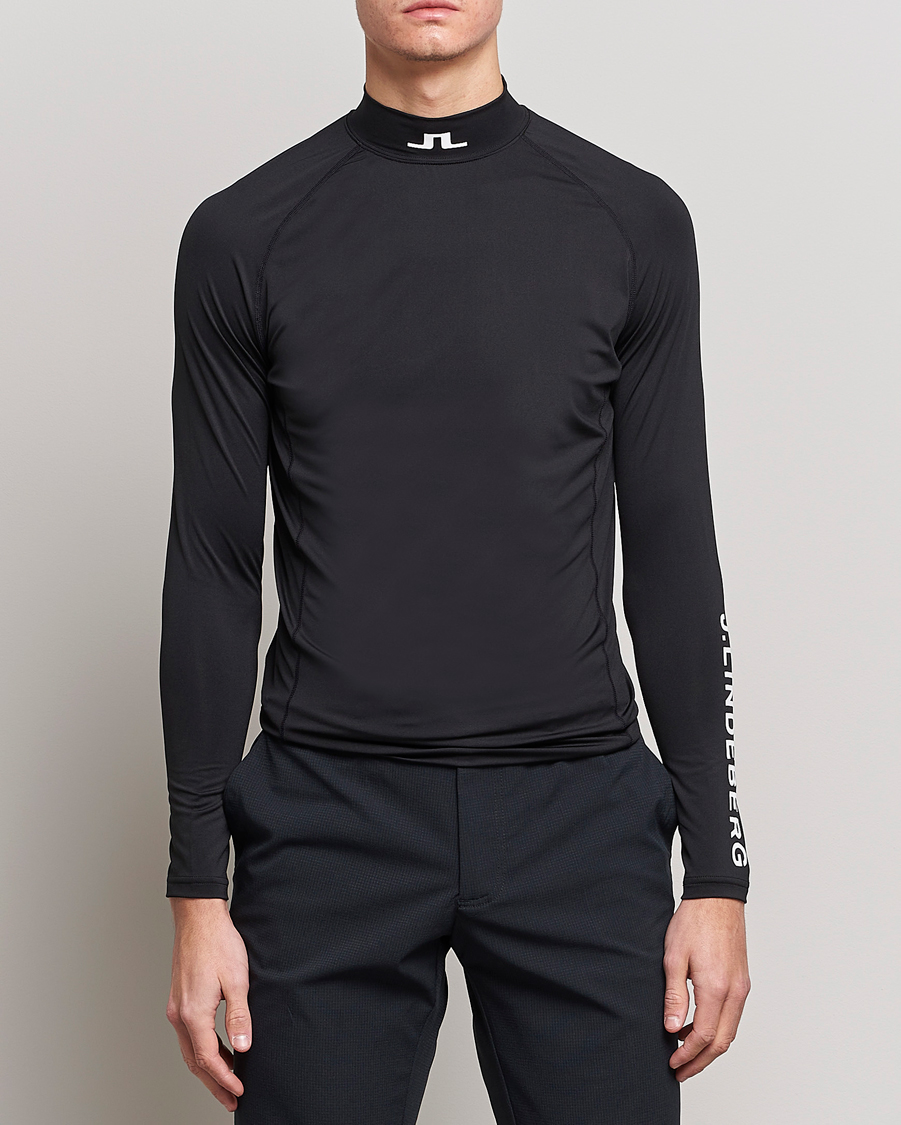 Hombres | Camisetas negras | J.Lindeberg | Aello Soft Compression Tee Black