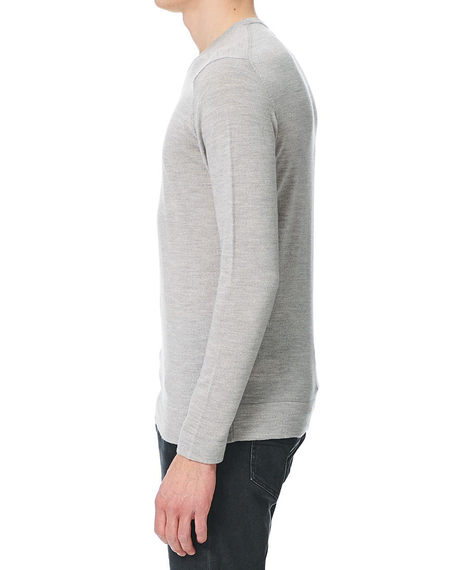 Hombres | Jerséis y prendas de punto | J.Lindeberg | Newman Merino Crew Neck Pullover Stone Grey Melange