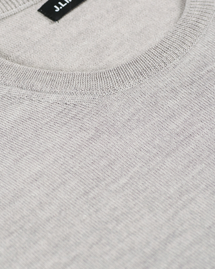 Hombres | Jerséis y prendas de punto | J.Lindeberg | Newman Merino Crew Neck Pullover Stone Grey Melange