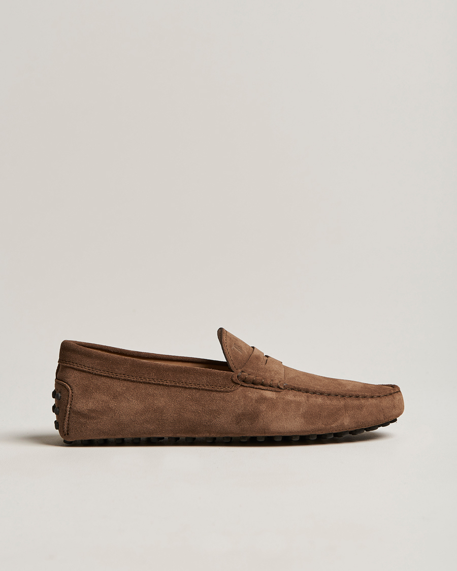Hombres | Tod's Gommino Carshoe Brown Suede | Tod's | Gommino Carshoe Brown Suede