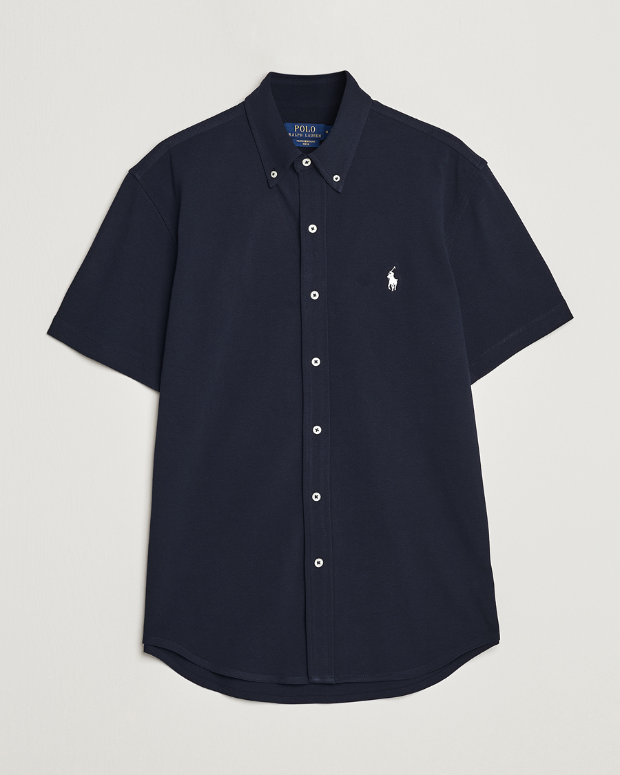 Hombres | Camisas | Polo Ralph Lauren | Featherweight Mesh Short Sleeve Shirt Aviator Navy