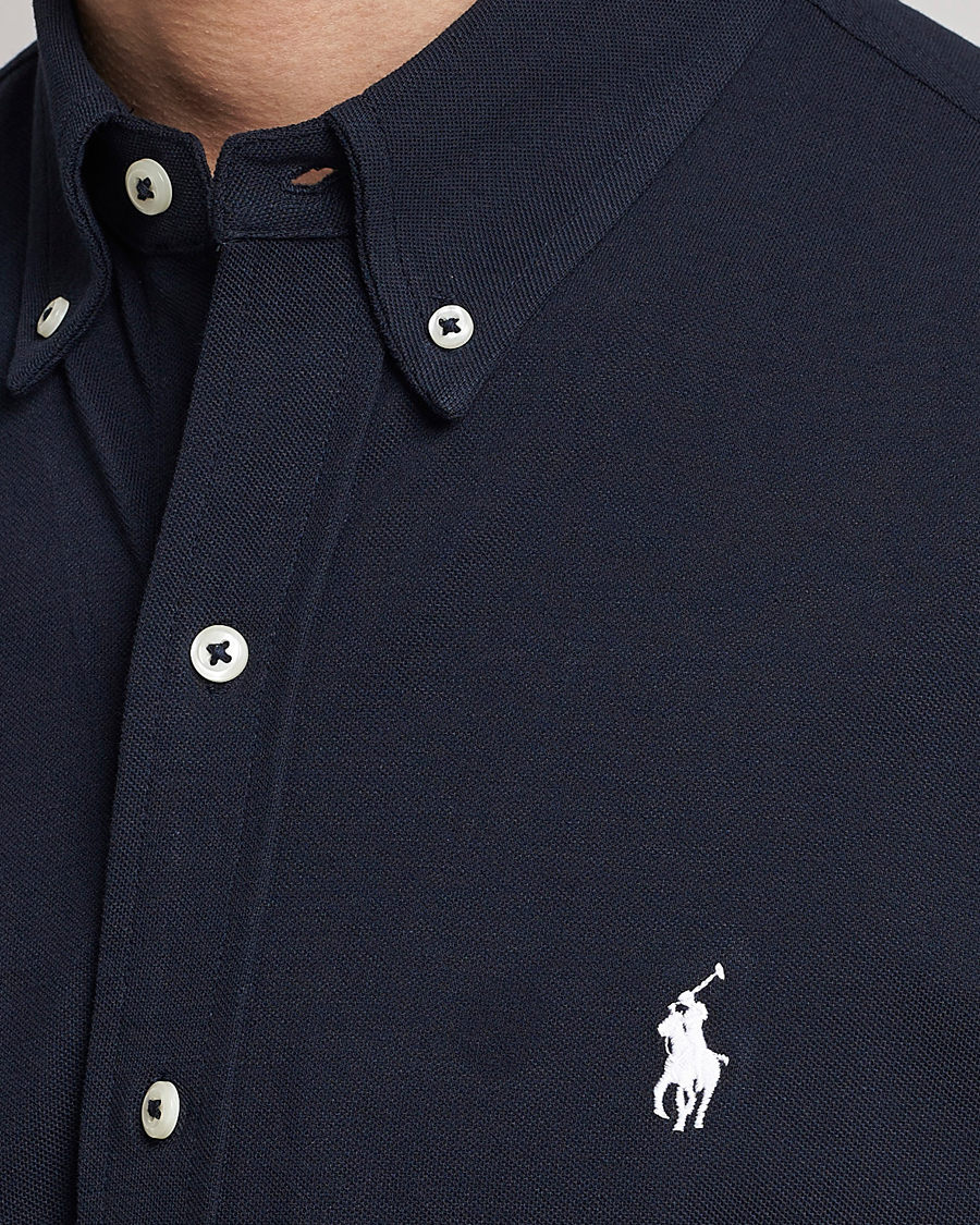 Hombres | Camisas | Polo Ralph Lauren | Featherweight Mesh Short Sleeve Shirt Aviator Navy