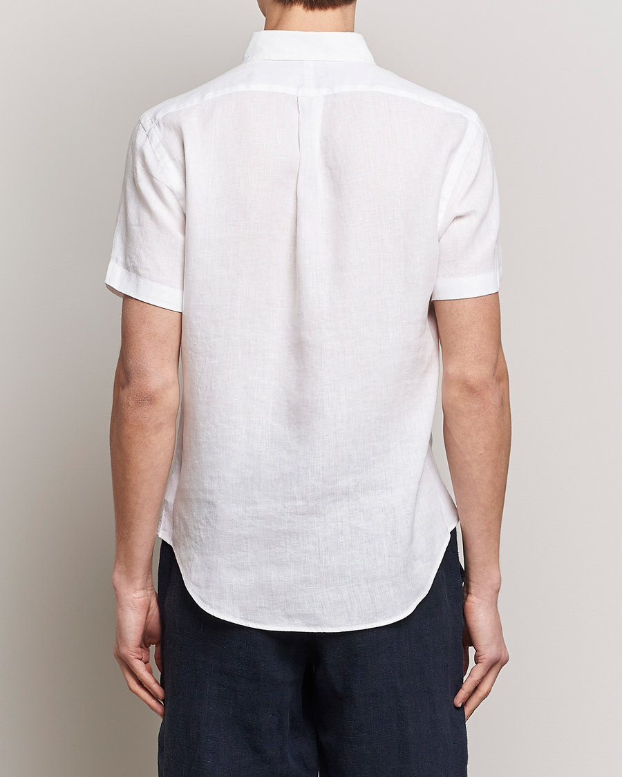 Hombres | Camisas | Polo Ralph Lauren | Slim Fit Linen Short Sleeve Shirt White