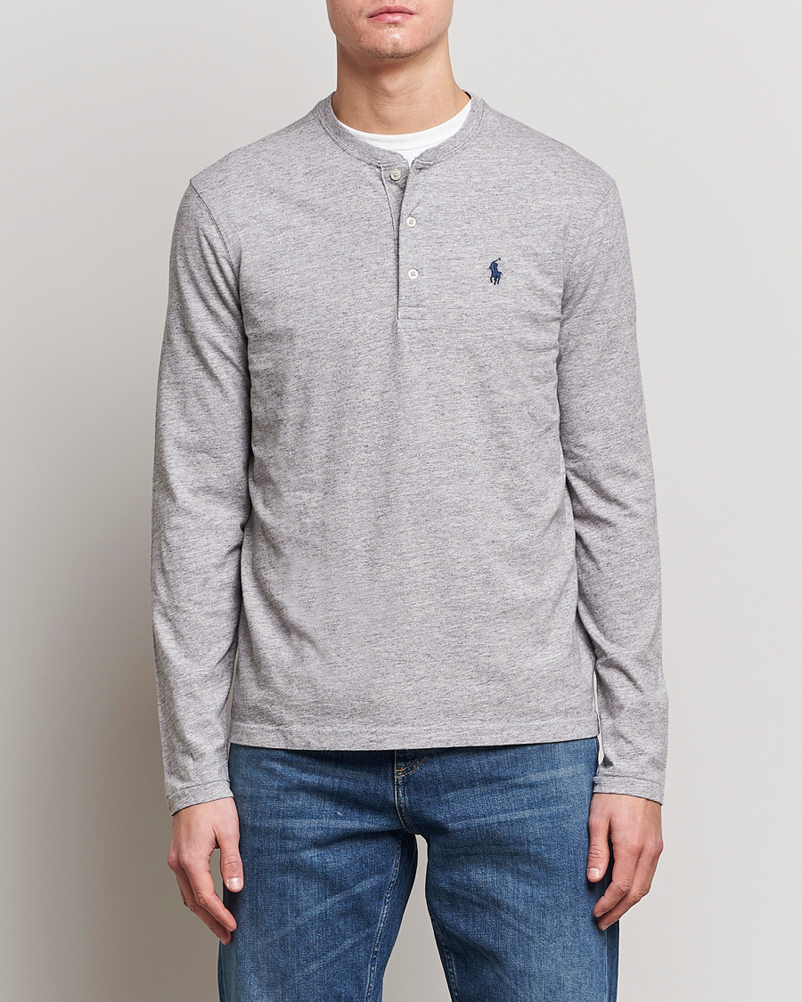 Hombres | Jerséis y prendas de punto | Polo Ralph Lauren | Slub Jersey Henley Dark Vintage Heather