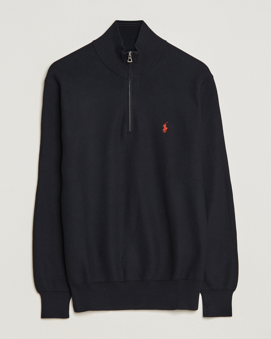 Hombres | Jerséis y prendas de punto | Polo Ralph Lauren | Textured Half-Zip Black